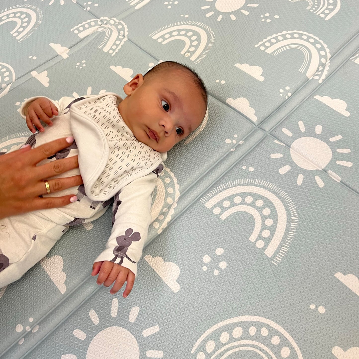 Rainbow FOLDiMAT Play Mat – Foldable Baby Play Mat with Rainbow Design
