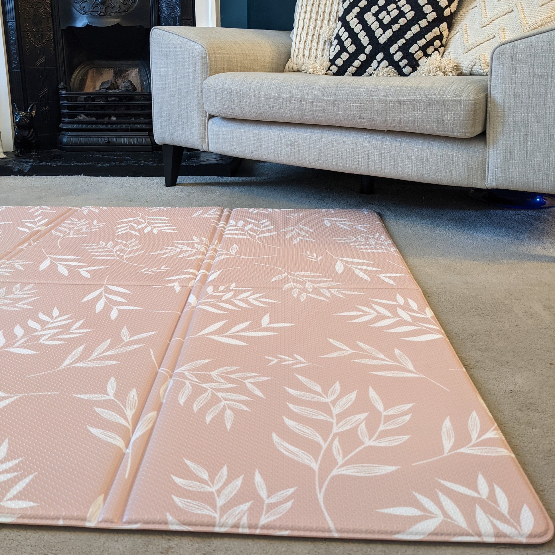 Botanical play mat. foldable, wipeable, portable, stylish baby play mat 