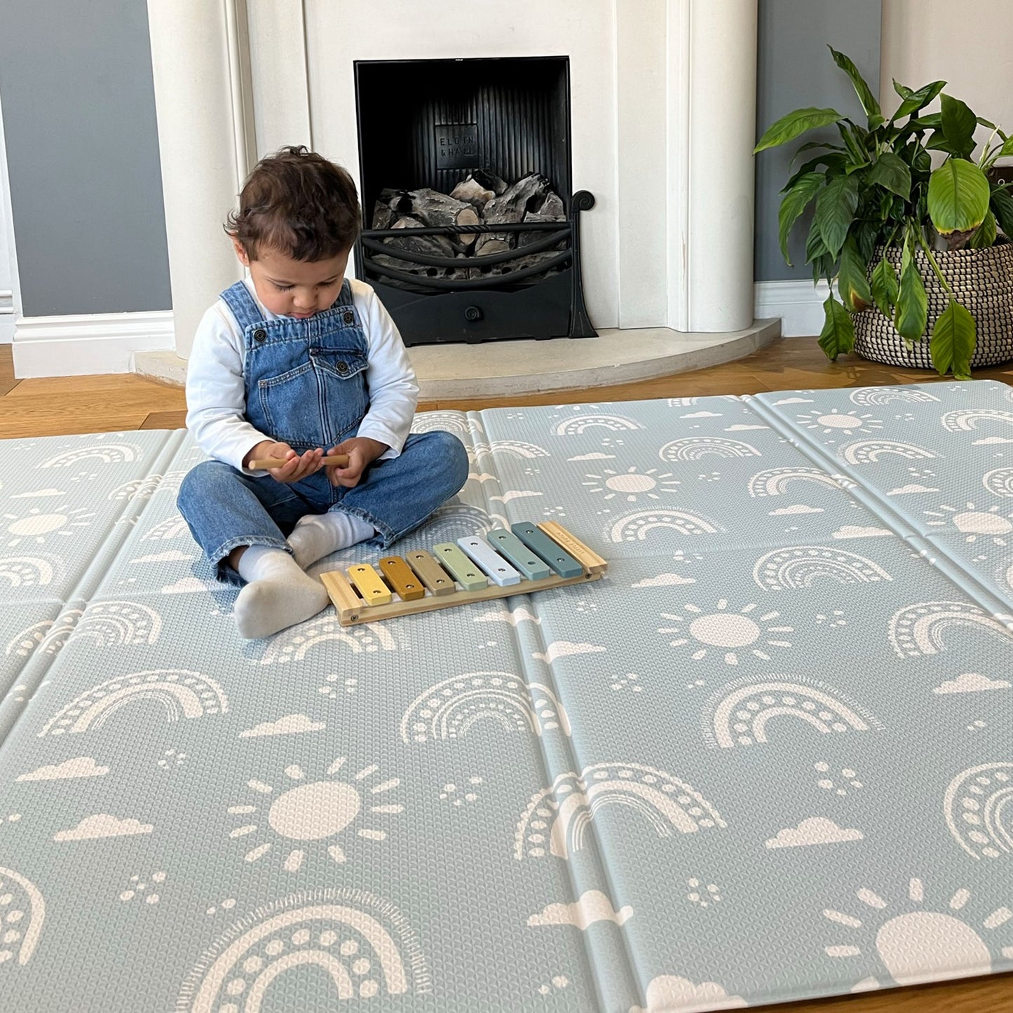 Rainbow FOLDiMAT Play Mat – Foldable Baby Play Mat with Rainbow Design